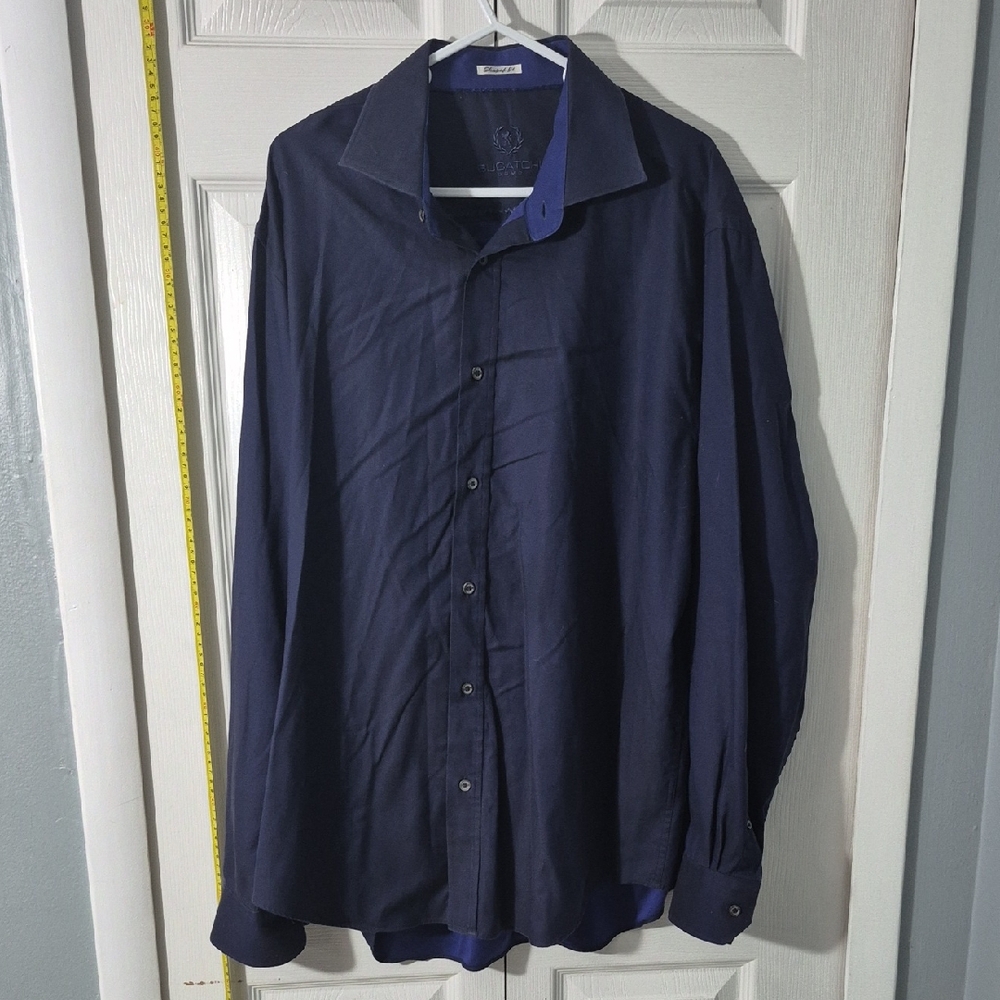😺 2 for$12 Or 3 for$15 😺Bugatchi Dark Blue Casual Button Down Shirt
